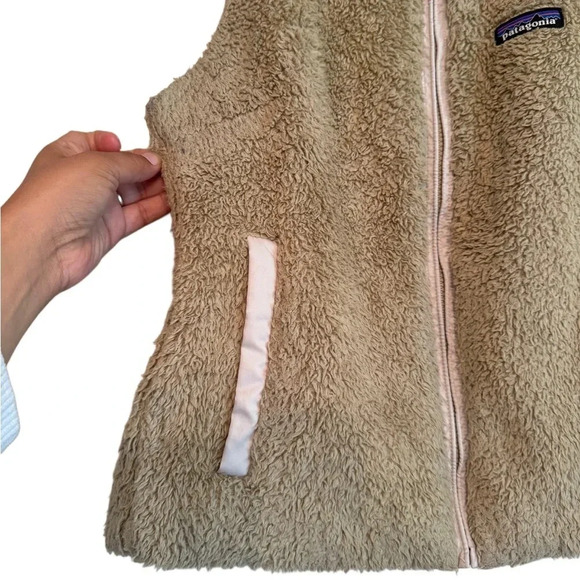 Patagonia Los Gatos Fleece Full Zip Vest Tan - Picture 3 of 5